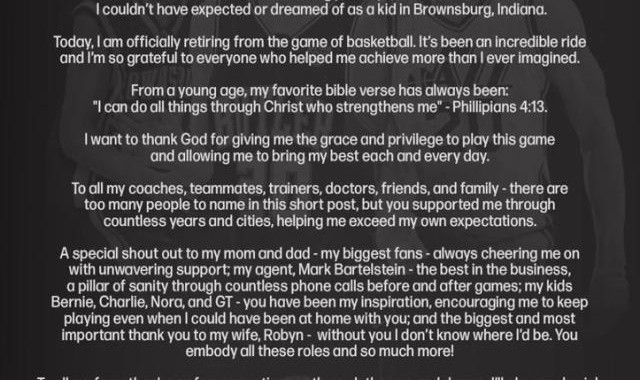 v站体育-戈登·海沃德宣布退役，14载NBA生涯有荣誉更多遗憾